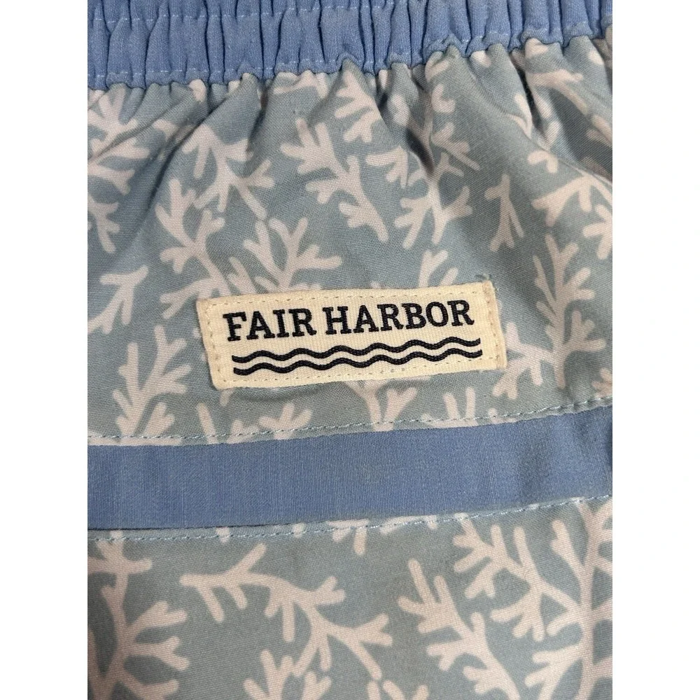 Fair Harbor Swim Trunks Mens XL Blue Lined Coastal Beach Resortwear Shorts